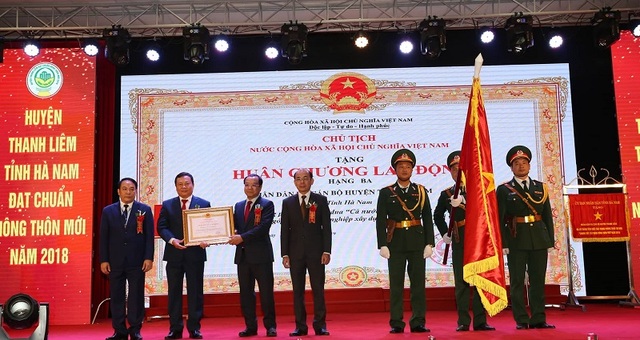 Huyện Thanh Liêm được công nhận huyện đạt chuẩn nông thôn mới