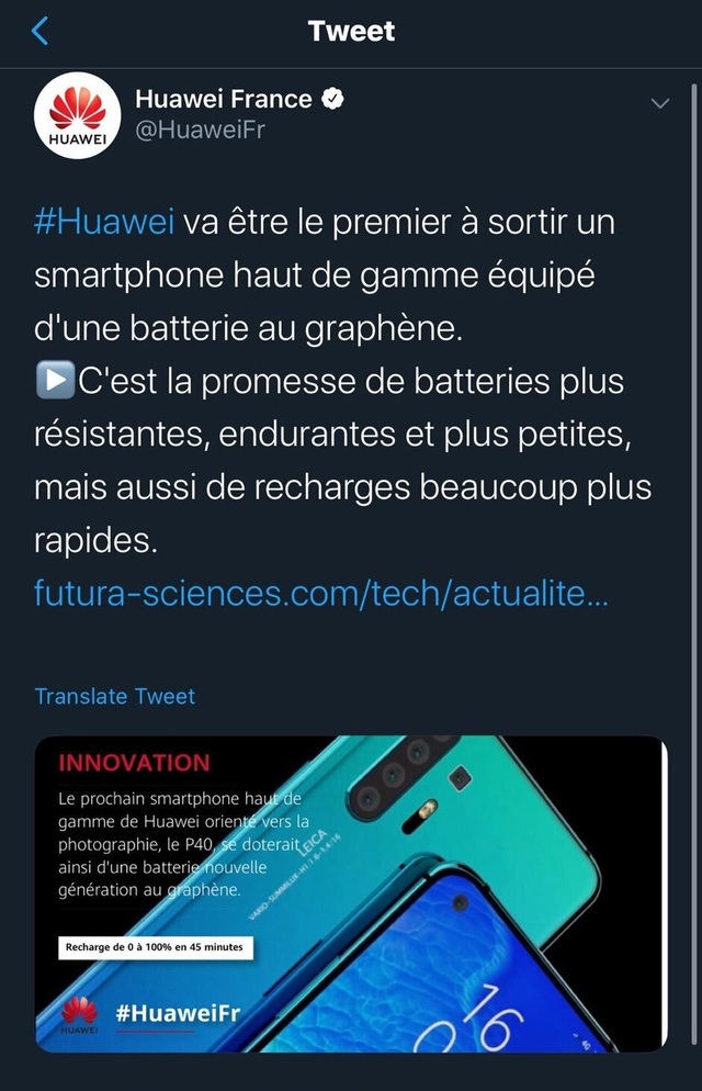 Huawei P40 Pro sẽ được trang bị công nghệ pin mới, an toàn và sạc siêu nhanh? - 1 Huawei P40 Pro sẽ được trang bị công nghệ pin mới, an toàn và sạc siêu nhanh? - 1
