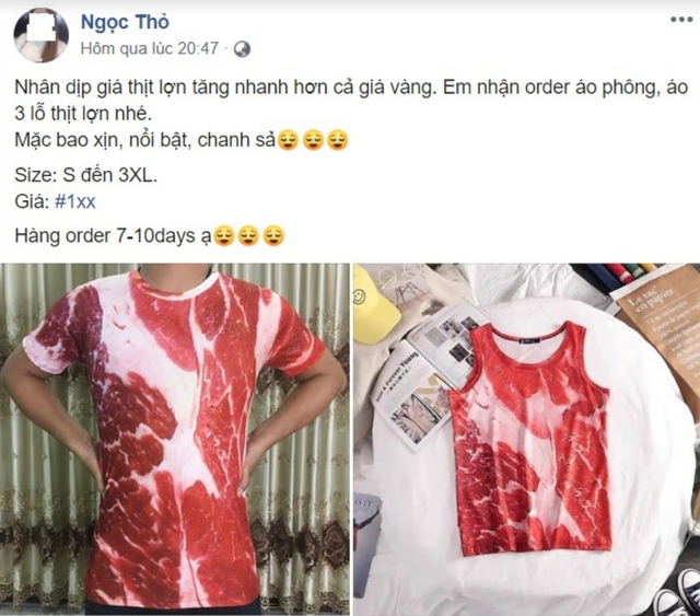 Sốt xình xịch với mẫu áo in hình thịt lợn: Nhiều bạn trẻ lật tung các cửa hàng tìm mua - 1 Sốt xình xịch với mẫu áo in hình thịt lợn: Nhiều bạn trẻ lật tung các cửa hàng tìm mua - 1