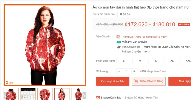 Sốt xình xịch với mẫu áo in hình thịt lợn: Nhiều bạn trẻ lật tung các cửa hàng tìm mua - 3 Sốt xình xịch với mẫu áo in hình thịt lợn: Nhiều bạn trẻ lật tung các cửa hàng tìm mua - 3