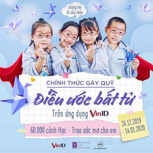 Cùng VinID gây quỹ “Điều ước bất tử” cho các em bệnh nhi ung thư dịp Tết - 1 Cùng VinID gây quỹ “Điều ước bất tử” cho các em bệnh nhi ung thư dịp Tết - 1