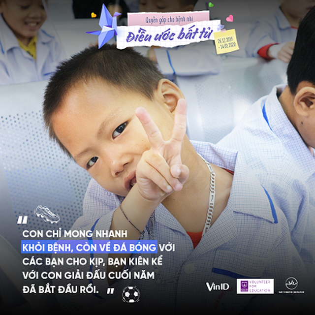 Cùng VinID gây quỹ “Điều ước bất tử” cho các em bệnh nhi ung thư dịp Tết - 3 Cùng VinID gây quỹ “Điều ước bất tử” cho các em bệnh nhi ung thư dịp Tết - 3