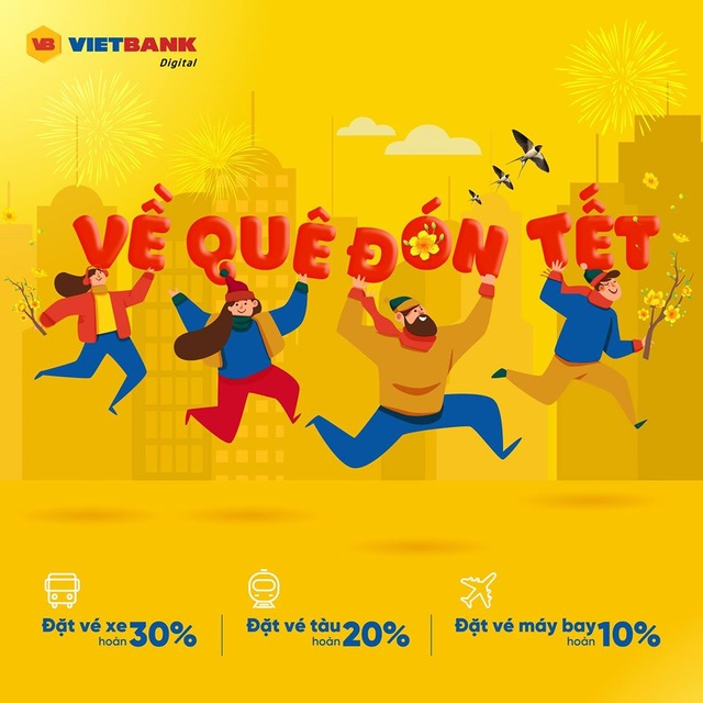 Vietbank tung khuyến mại giảm tới 300 nghìn đồng khi đặt vé máy bay trên ứng dụng ngân hàng - 2 Vietbank tung khuyến mại giảm tới 300 nghìn đồng khi đặt vé máy bay trên ứng dụng ngân hàng - 2