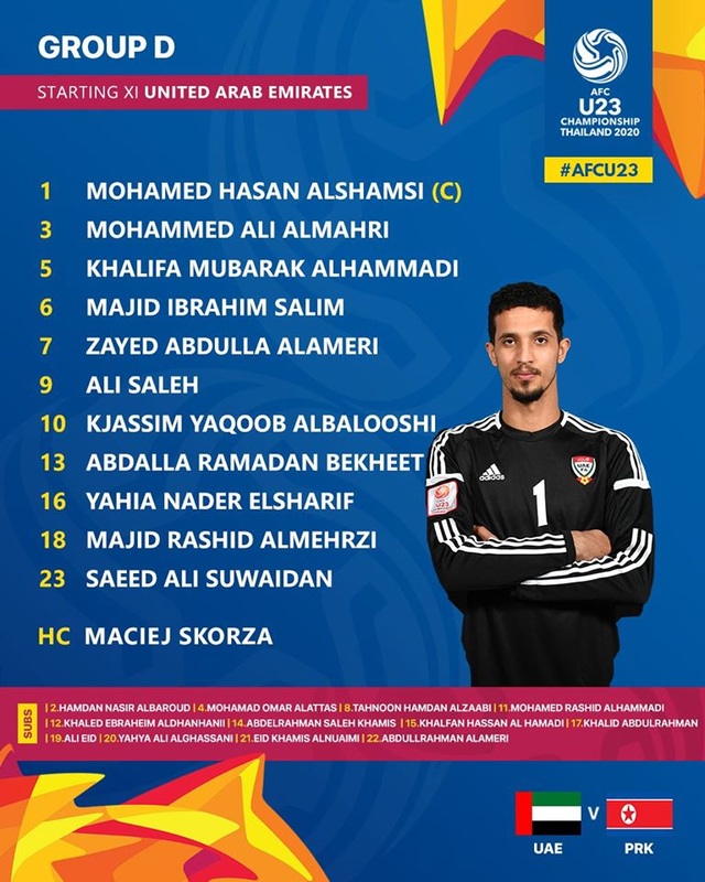 U23 UAE 2-0 U23 Triều Tiên: Khác biệt lớn ở khâu dứt điểm - 12 U23 UAE 2-0 U23 Triều Tiên: Khác biệt lớn ở khâu dứt điểm - 12
