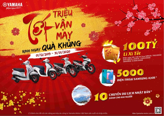 Hàng ngàn khách hàng mua xe Yamaha “trúng lớn” dịp cuối năm - 2