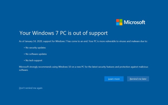 Windows 7 chính thức bị “khai tử”, kết thúc một “tượng đài” được nhiều người yêu thích - Ảnh minh hoạ 2