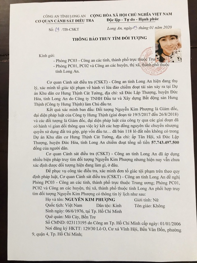 Truy tìm 4 lãnh đạo dự án Hưng Thịnh Cát Tường lừa bán 118 nền đất ảo - 1 Truy tìm 4 lãnh đạo dự án Hưng Thịnh Cát Tường lừa bán 118 nền đất ảo - 1