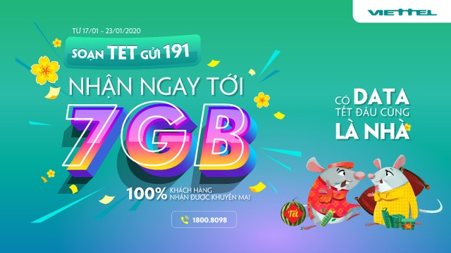 Viettel tặng data 4G cho tất cả các khách hàng trong dịp Tết - 1 Viettel tặng data 4G cho tất cả các khách hàng trong dịp Tết - 1