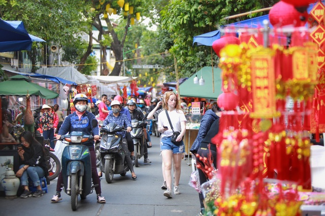 Dòng người chen chân mua sắm Tết ở chợ hoa lâu đời nhất Hà Nội - 8