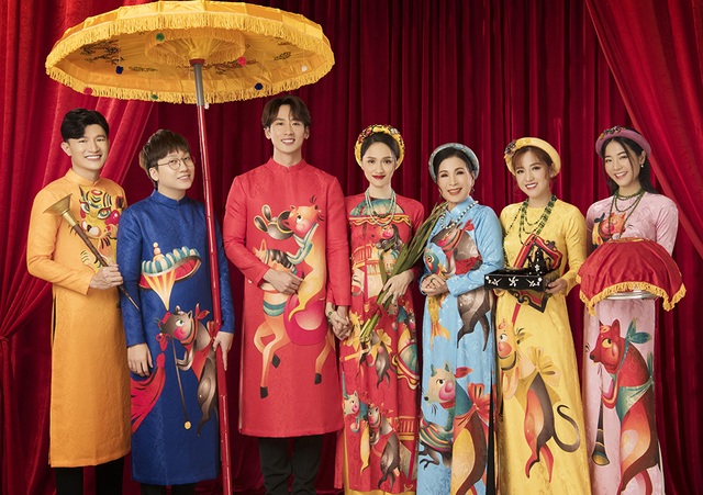 NSND Kim Xuân dàn nghệ sĩ trẻ diện áo dài “Đám cưới chuột” đón Tết - 2 NSND Kim Xuân dàn nghệ sĩ trẻ diện áo dài “Đám cưới chuột” đón Tết - 2