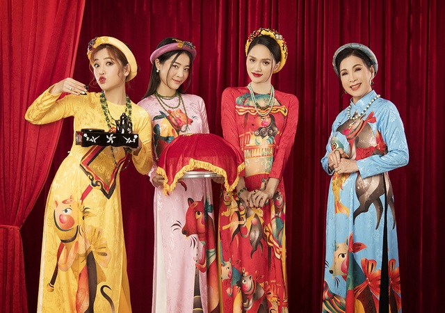 NSND Kim Xuân dàn nghệ sĩ trẻ diện áo dài “Đám cưới chuột” đón Tết - 6 NSND Kim Xuân dàn nghệ sĩ trẻ diện áo dài “Đám cưới chuột” đón Tết - 6