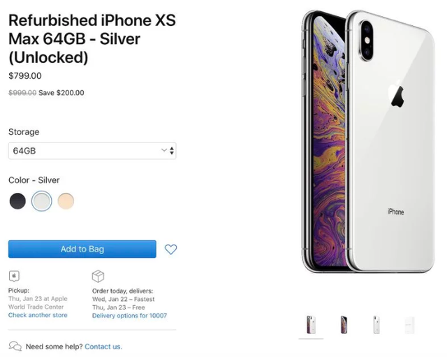 Apple mở bán iPhone Xs tân trang, giá rẻ hơn đáng kể so với hàng mới - Ảnh minh hoạ 2