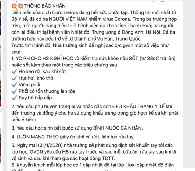 TPHCM: Cơ sở giáo dục cho học sinh nghỉ học phòng chống dịch virus Corona - 3 TPHCM: Cơ sở giáo dục cho học sinh nghỉ học phòng chống dịch virus Corona - 3