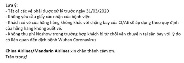 Hàng loạt hãng hàng không ra  thông cáo hủy, hoàn vé miễn phí vì dịch Corona - 2