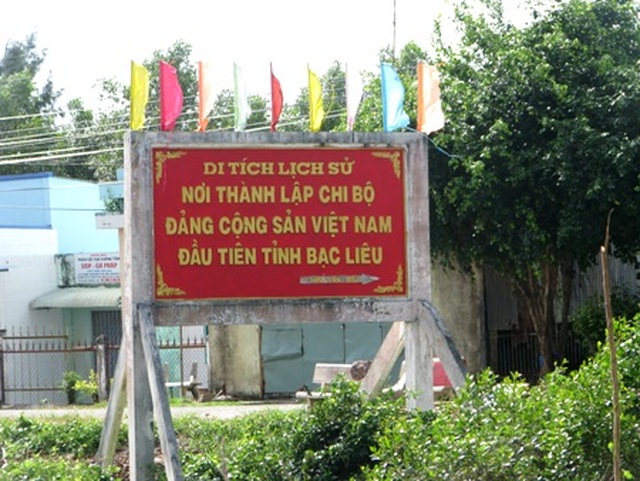Tới thăm nơi thành lập Chi bộ Đảng Cộng sản đầu tiên tỉnh Bạc Liêu
