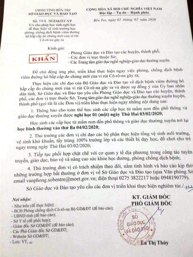 Thêm nhiều tỉnh thành miền Tây cho HS, SV nghỉ học tránh virus corona - 2 Thêm nhiều tỉnh thành miền Tây cho HS, SV nghỉ học tránh virus corona - 2