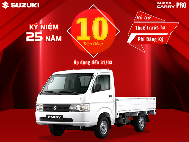 Kỷ niệm 25 năm thành lập, Suzuki ưu đãi lớn cho khách mua ô tô trong tháng 3 - 6