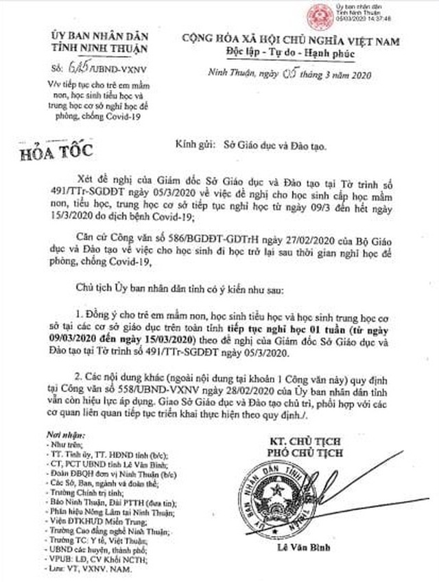 Quảng Nam, Ninh Thuận: Học sinh Mầm non đến THCS tiếp tục nghỉ thêm 1 tuần - 2 Quảng Nam, Ninh Thuận: Học sinh Mầm non đến THCS tiếp tục nghỉ thêm 1 tuần - 2