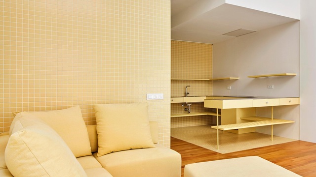 Căn hộ tối tăm biến đổi kì diệu đẹp như nhà mẫu với màu sơn vàng - 4 Căn hộ tối tăm biến đổi kì diệu đẹp như nhà mẫu với màu sơn vàng - 4