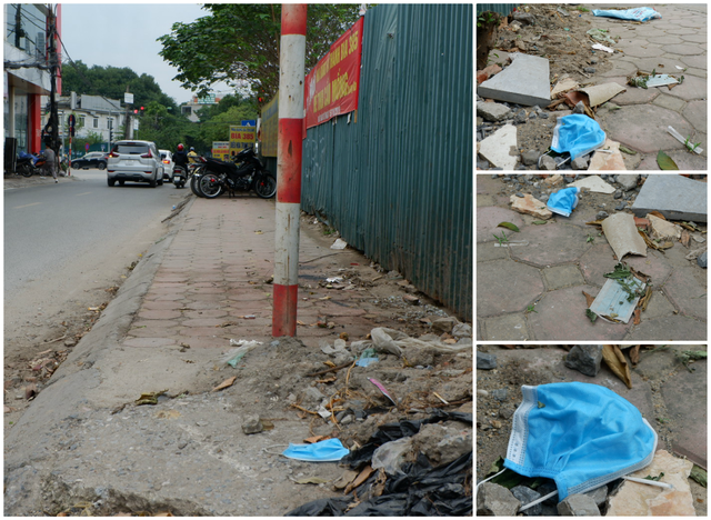 Hà Nội: Khẩu trang “vô chủ” bủa vây đường phố giữa mùa dịch Covid-19 - 3