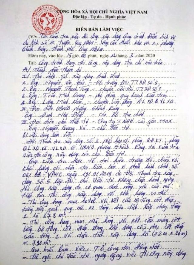 Bình Định: Thanh tra “sờ gáy” 2 khu nghỉ dưỡng ven biển thi công vi phạm - 2 Bình Định: Thanh tra “sờ gáy” 2 khu nghỉ dưỡng ven biển thi công vi phạm - 2