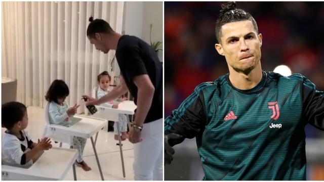 Ở nhà trông con mùa dịch Covid-19, C.Ronaldo gây sốt cộng đồng mạng - 1 Ở nhà trông con mùa dịch Covid-19, C.Ronaldo gây sốt cộng đồng mạng - 1