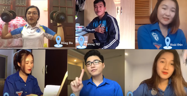 Sinh viên ĐH Mở Hà Nội vừa học trực tuyến vừa hát Đoàn ca - 1 Sinh viên ĐH Mở Hà Nội vừa học trực tuyến vừa hát Đoàn ca - 1