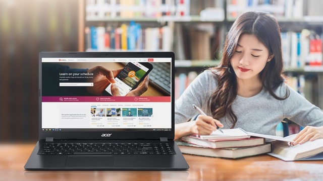 Laptop Acer Aspire 3 tích hợp AMD cho sinh viên học online mùa chống dịch