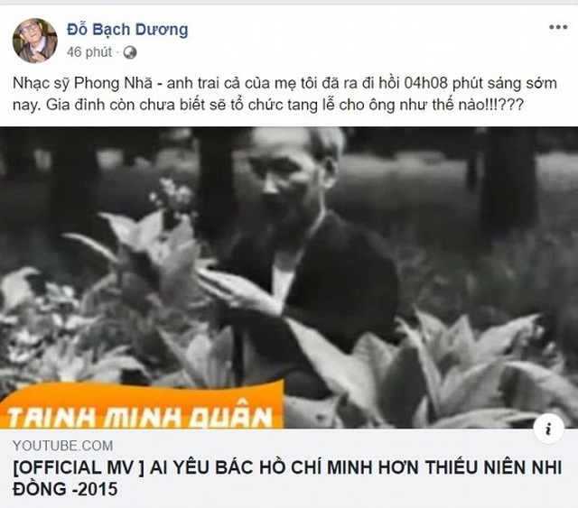 Tác giả “Ai yêu Bác Hồ Chí Minh hơn thiếu niên nhi đồng” qua đời