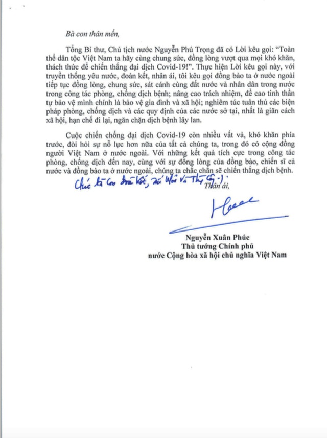 Thủ tướng gửi thư động viên kiều bào vượt khó, cùng chiến thắng đại dịch - Ảnh minh hoạ 2