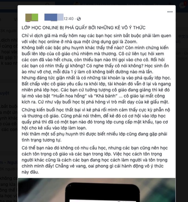Người lạ vào chửi bậy, quấy rối lớp học online - 5 Người lạ vào chửi bậy, quấy rối lớp học online - 5