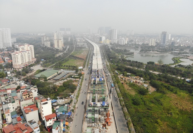 Ngày 30/9 thông xe đường trên cao Mai Dịch - Nam Thăng Long - 3 Ngày 30/9 thông xe đường trên cao Mai Dịch - Nam Thăng Long - 3