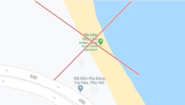 Google Maps chú thích sai nghiêm trọng ở bãi biển tỉnh Phú Yên
