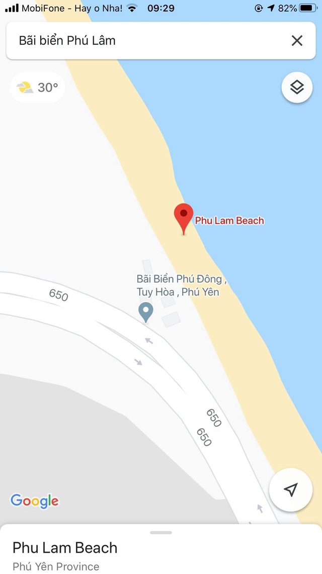 Google Maps đã sửa lỗi sai chú thích nghiêm trọng ở bãi biển Phú Yên