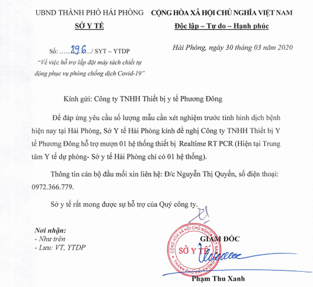 Máy xét nghiệm Covid-19 của Hải Phòng là đi mượn doanh nghiệp - 2 Máy xét nghiệm Covid-19 của Hải Phòng là đi mượn doanh nghiệp - 2