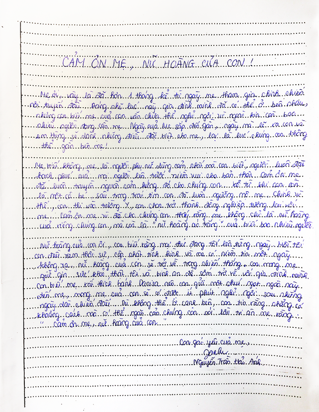 Lá thư tri ân người mẹ nơi tuyến đầu của nữ sinh trường Y gây xúc động - 1 Lá thư tri ân người mẹ nơi tuyến đầu của nữ sinh trường Y gây xúc động - 1