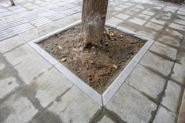 A series of sidewalks in the Hoan Kiem district are paved with natural stone - 8