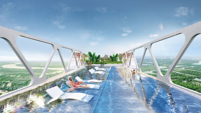 A foreground pool in the sky of the tower's twin twin Ecopark - 2