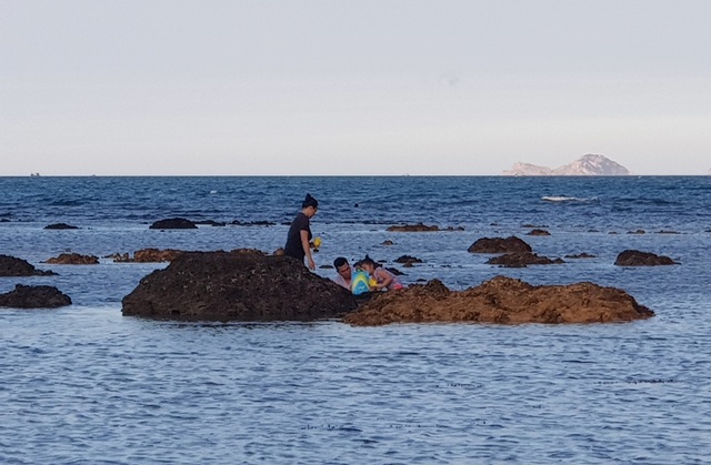 Bãi biển Nha Trang nhộn nhịp mùa nước cạn, phát lộ nhiều bãi đá - 6