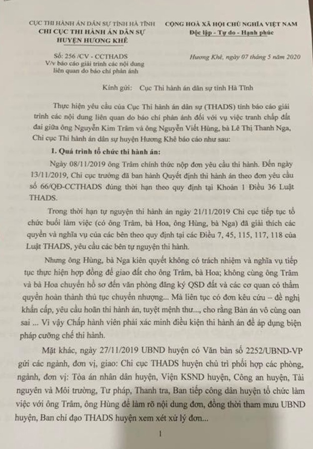 Cục THADS tỉnh Hà Tĩnh đau đầu vì cấp dưới bất tuân chỉ đạo, lạm quyền - 3 Cục THADS tỉnh Hà Tĩnh đau đầu vì cấp dưới bất tuân chỉ đạo, lạm quyền - 3