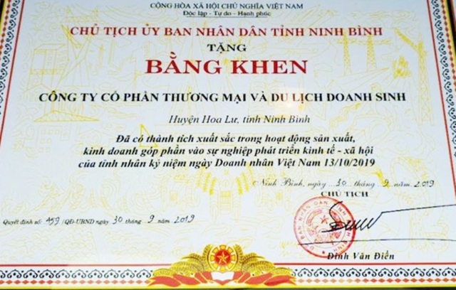 Doanh nghiệp bị thu hồi bằng khen vì xâm hại di sản thế giới Tràng An - 1 Doanh nghiệp bị thu hồi bằng khen vì xâm hại di sản thế giới Tràng An - 1