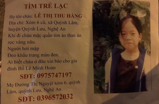 Thiếu nữ Nghệ An đi tập thể dục rồi bất ngờ gọi điện báo đang ở Hà Nội - 1 Thiếu nữ Nghệ An đi tập thể dục rồi bất ngờ gọi điện báo đang ở Hà Nội - 1