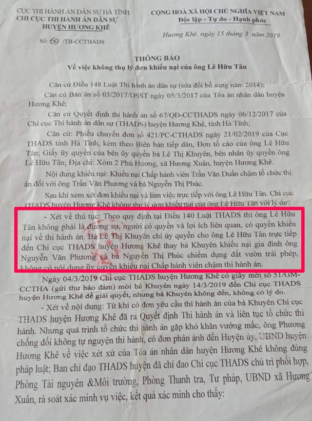 Chi cục trưởng thi hành án hành dân: Bản án bất ngờ được “kích hoạt”! - 2 Chi cục trưởng thi hành án hành dân: Bản án bất ngờ được “kích hoạt”! - 2