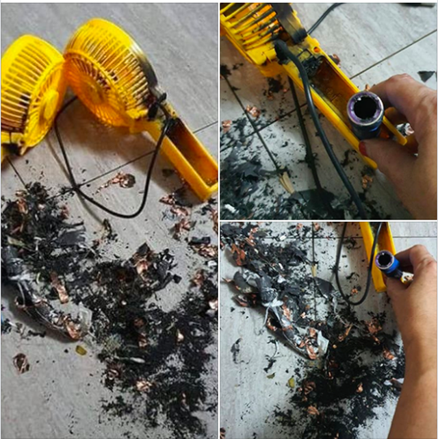 Quạt cầm tay mini giá rẻ, mập mờ xuất xứ, tiềm ẩn hiểm họa - 6 Quạt cầm tay mini giá rẻ, mập mờ xuất xứ, tiềm ẩn hiểm họa - 6