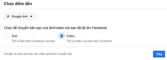 Hướng dẫn sao lưu toàn bộ ảnh và video trên Facebook sang Google Photos - 3