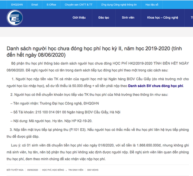Một sinh viên chuyển gần 2 tỷ đồng tiền học phí: Do lỗi đánh máy! - 1 Một sinh viên chuyển gần 2 tỷ đồng tiền học phí: Do lỗi đánh máy! - 1