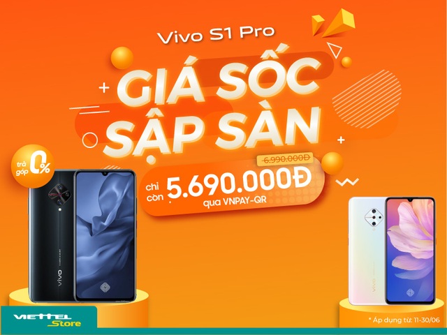 Vivo S1 Pro chính hãng giảm giá sâu, chỉ còn 5.690.000đ tại Viettel Store - 1 Vivo S1 Pro chính hãng giảm giá sâu, chỉ còn 5.690.000đ tại Viettel Store - 1
