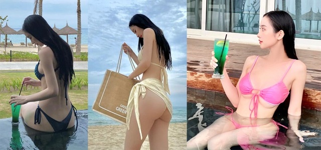 Jun Vũ, Hương Giang, Quỳnh Anh Shyn diện bikini khoe dáng cực kỳ gợi cảm - 1