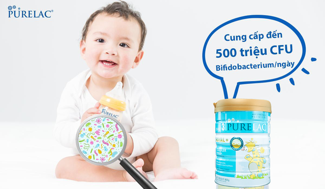 Sữa PureLac bổ sung lợi khuẩn Bifidobacterium cho trẻ hệ tiêu hóa khỏe mạnh - 1 Sữa PureLac bổ sung lợi khuẩn Bifidobacterium cho trẻ hệ tiêu hóa khỏe mạnh - 1