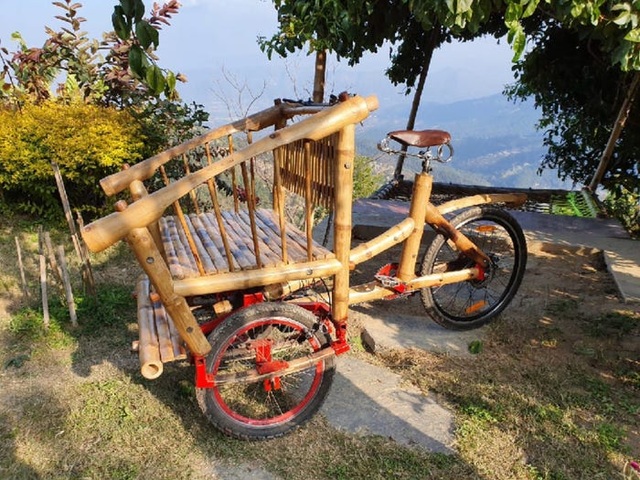 Độc đáo mẫu xe đạp điện đa năng bằng tre ở Nepal - 7